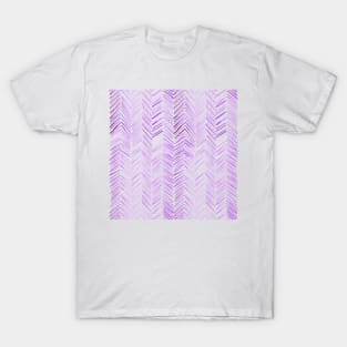 Watercolor Herringbone Pattern - Lilac T-Shirt